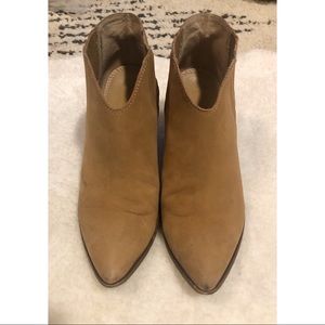 Cropped Brown Pointed Toe Booties